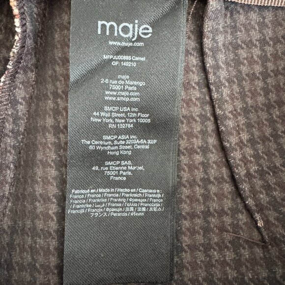 MAJE Made In France Houndstooth Midi Skirt, size 36 - Picture 4 of 5